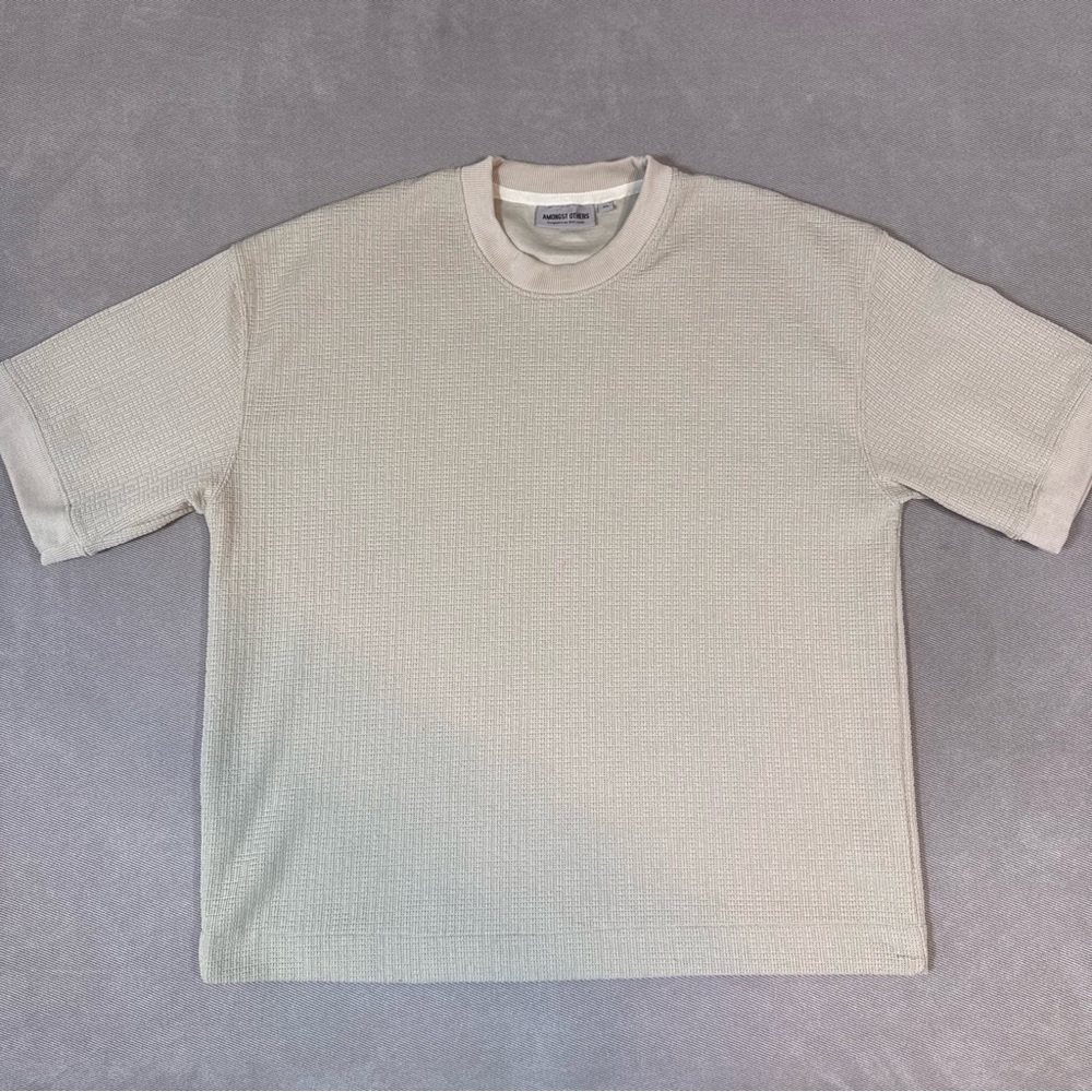 Amongst Others Shirt Texture Short Sleeve Crew Neck Mens XL